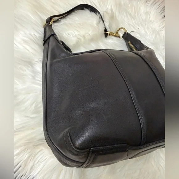 Vintage Coach 6950 Amanda Hobo Shoulder Bag Purse Black Leather - Picture 4 of 13